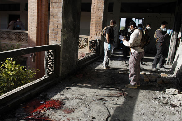 Islamabad suicide bomb: Security officials collect evidence from the site