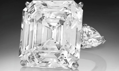 Emerald-cut diamond bought by Leonore Annenberg fetched $7.7m at Christie's auction house.
