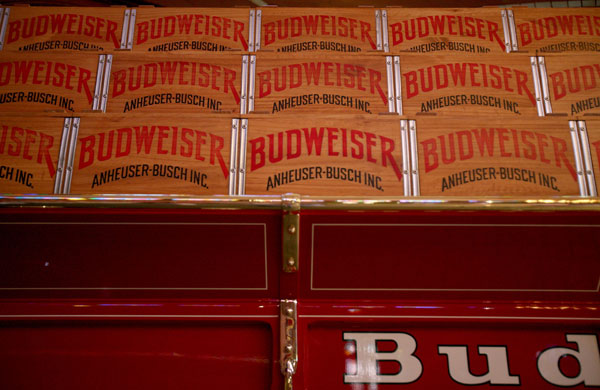 Week in Business: Wooden beer cases in the Anheuser-Busch brewery, St Louis, Missouri
