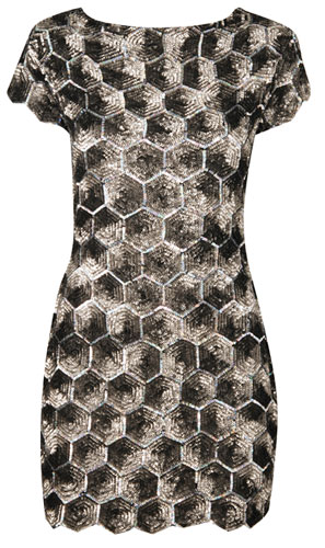 Boyish shapes: Honeycomb dress