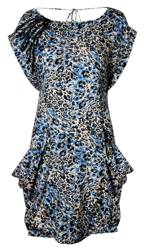 pear shapes: Blue floral dress