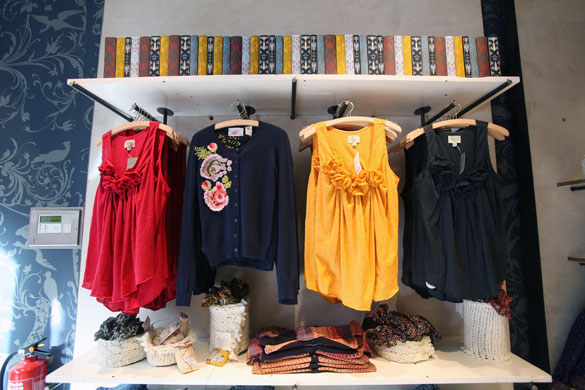 Anthropologie London: Womenswear on display in the store