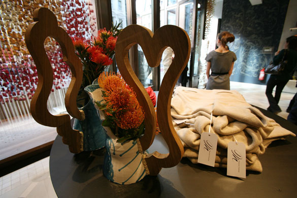 Anthropologie London: Madelaine Thompson knitwear on display