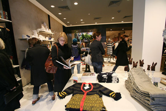 Anthropologie London: Customers browse in the store