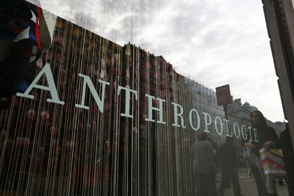 Anthropologie London: Anthropologie shop window