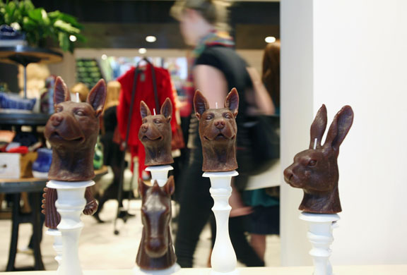 Anthropologie London: Candles shaped like animal heads