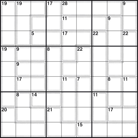  Killer 161. Fill the grid so that every row, every column and every 3x3 box 