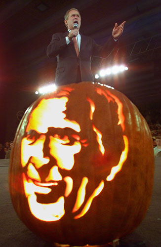 Pumkin carving: Pumpkin carving George Bush