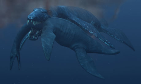 A 45 ton Pliosaur attacking