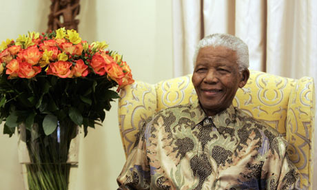 Former South African President Nelson Mandela at his house in Qunu, Eastern Cape in 2008