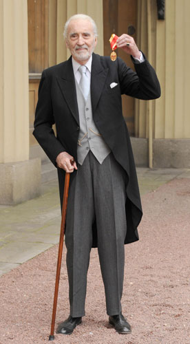 Christopher Lee: Sir Christopher Lee after receiving a Knighthood
