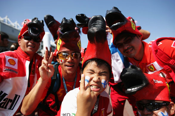 F1 grand prix of Japan: Ferrari fans