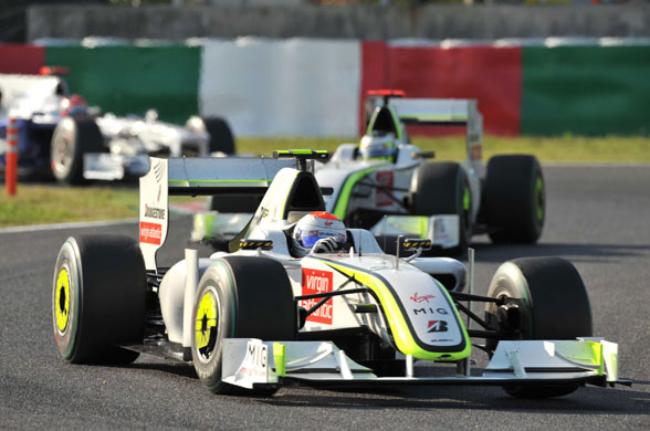 F1 grand prix of Japan: Brawn GP drivers Rubens Barrichello and Jenson Button