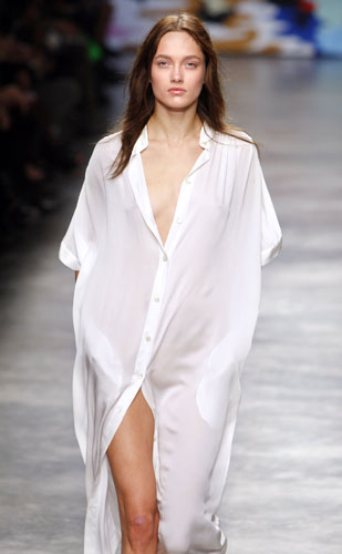 Stella McCartney show: A model wears Stella McCartney