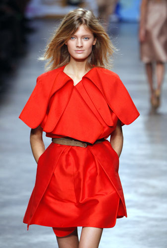 Stella McCartney show: A model wears Stella McCartney