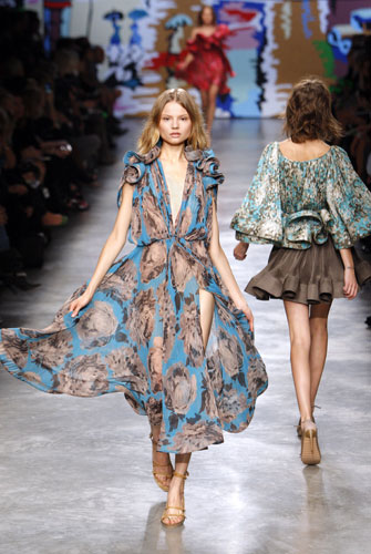 Stella McCartney show: A model wears Stella McCartney