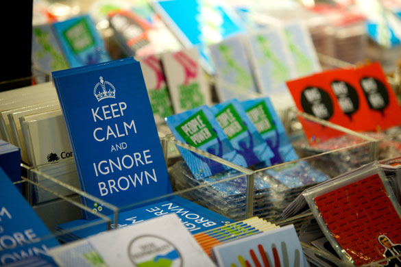 conservative conference: stalls at tory conference 