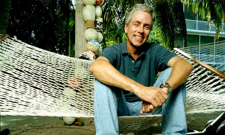 Carl Hiaasen at home in Florida