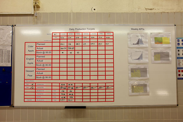 cider apple harvest: Production targets and key Performance indicators at Gaymers cider