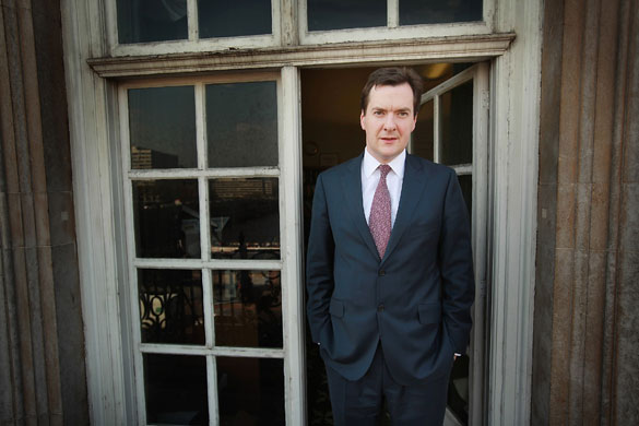 Top Ten Tories: Shadow Chancellor George Osborne stands on the balcony of his office