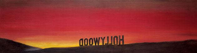 Ed Ruscha: The Back of Hollywood 1977, by Ed Ruscha