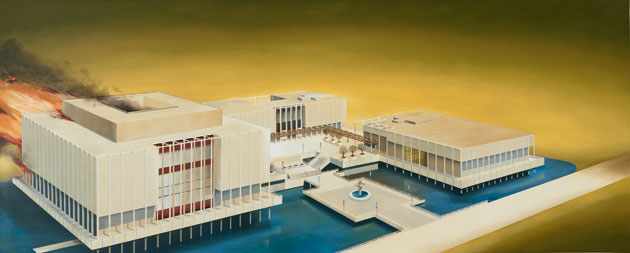 Ed Ruscha: Los Angeles County Museum on Fire 1965 - 1968, by Ed Ruscha