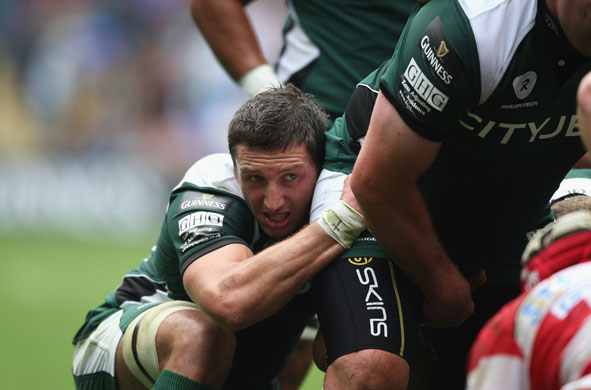 Heineken Cup 2009 Preview: Declan Danaher of London Irish packs down against Gloucester