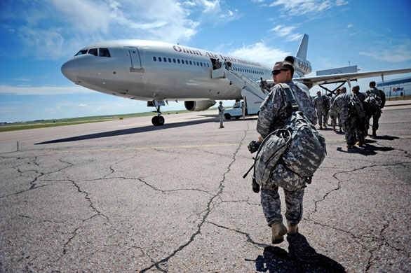 American soldier: Getting the plane to Iraq