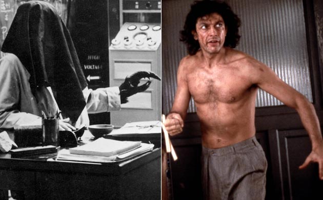 Horror film remakes: Jeff Goldblum/David Hedison in The Fly