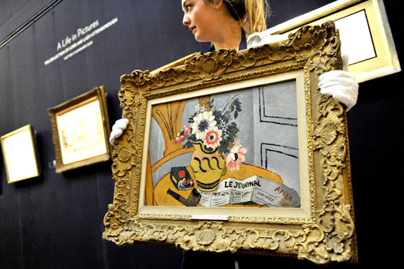 Lord Attenborough auction: Christopher Wood's Flowers on a Chair with Pipe and Paper