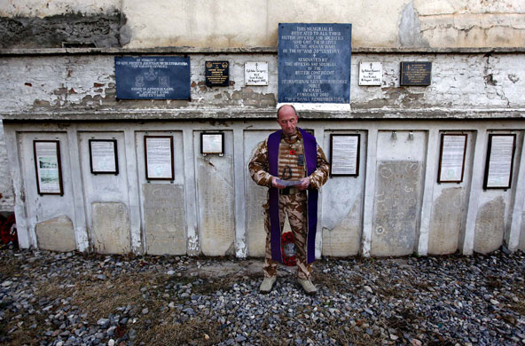 24 hours: Kabul, Afghanistan: A British military chaplain prepares his service