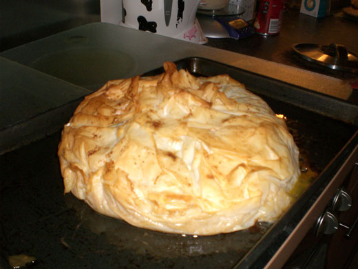 WoM filo pie kitchen clickalong