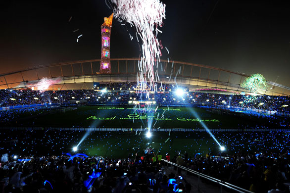 Brazil v England: A view of the impressive pre-match entertainment 