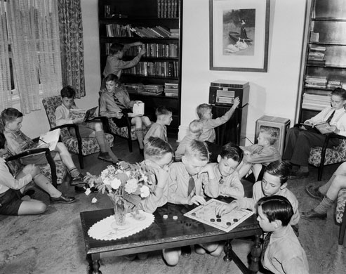 Forgotten Australians: 1953: British orphans reading in the common room in Parramatta, Australia