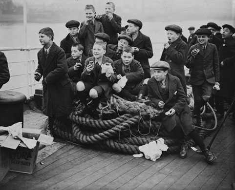 Forgotten Australians: 1923: Boys from Dr. Barnado's children leaving Britain to Australia