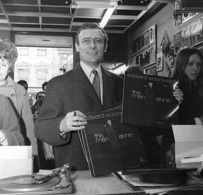 Edward Woodward obit: 1970: Edward Woodward dward Woodward with his first album This Man Alone