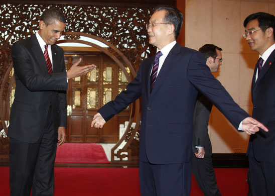 obama in china: Barack Obama, Wen Jiabao