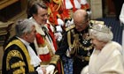 Jack Straw and Lord Mandelson greet the Queen and Prince Philip at the state opening of parliament