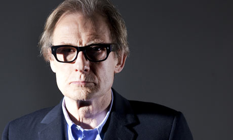 As I read out reviews of an old Bill Nighy performance the actor grimaces 