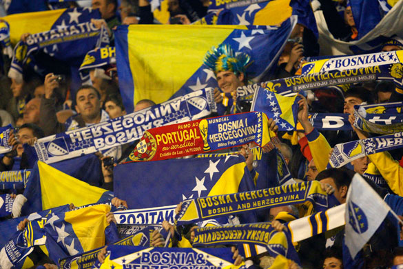 Bosnia World Cup Fans with Blue Sals