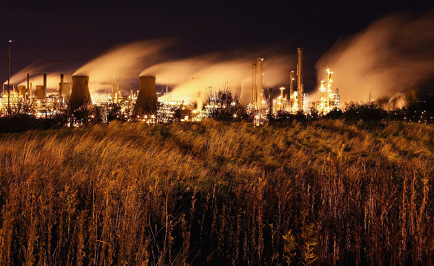 Week in Business: Grangemouth oil refinery emits vapours near the Firth of Forth in Scotland