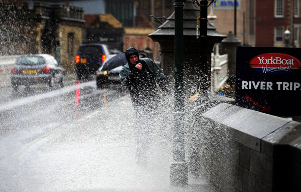 wet weather uk: bad weather in york 