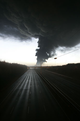 M1 motorway: 2005: The M1 motorway closes after an explosion at Buncefield Oil Terminal
