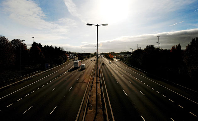 M1 motorway: 2009: Part of the M1 motorway near Watford, south of Junction 17