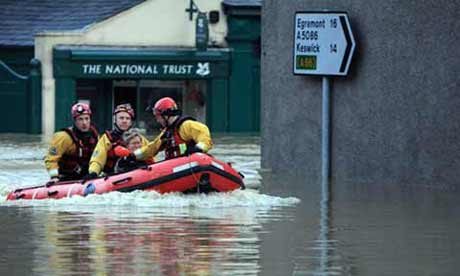 Flooding in Cumbria as bad weather sweeps across the UK