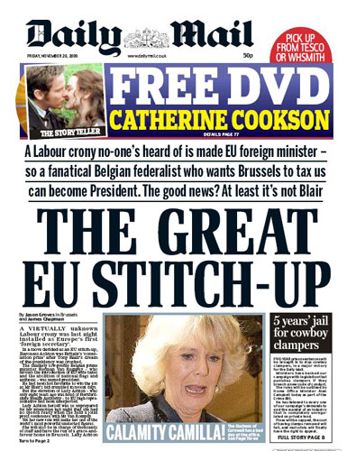 European front covers: European newspapers front covers UK: Daily Mail