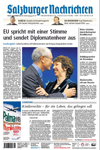 European front covers: European newspaper front covers Austria: Salzburger Nachrichten