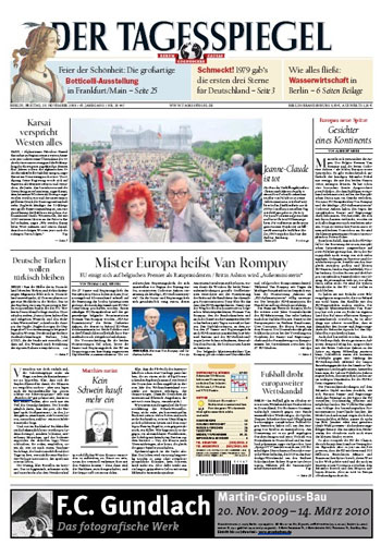 European front covers: European newspaper front covers Germany: Der Tagesspiegel