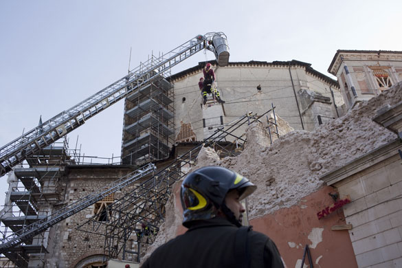 L'Aquila - 7 months later: The Palazzo del Governo in Piazza della Repubblica