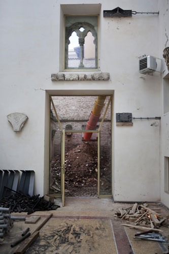 L'Aquila - 7 months later: A clear-up operation underway at the city's archaeological museum